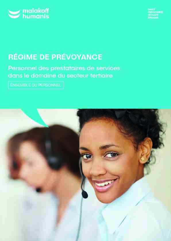 CCN Prestataires services - Prévoyance - Brochure de présentation