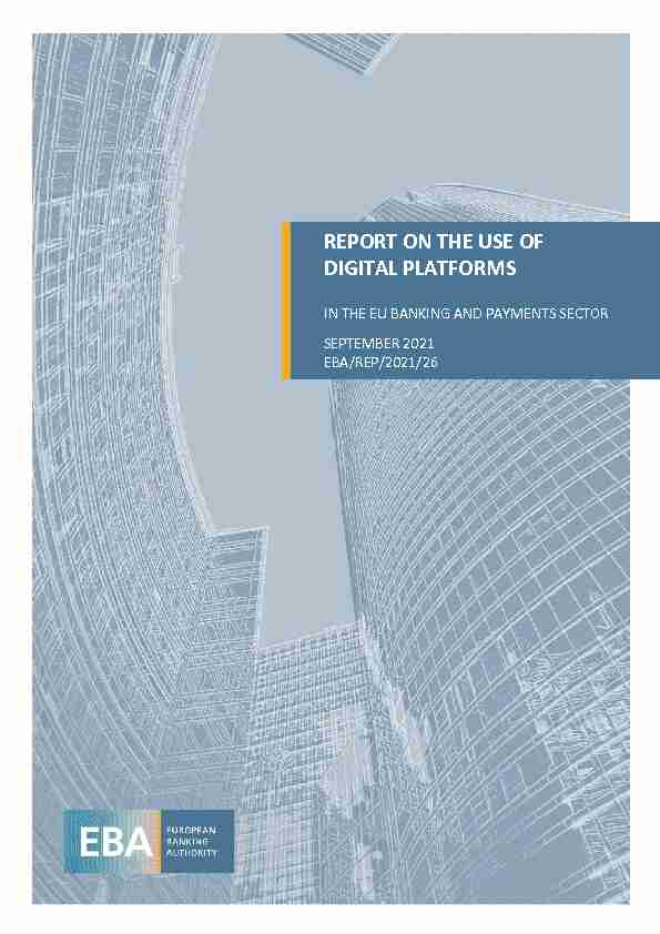 REPORT ON THE USE OF DIGITAL PLATFORMS