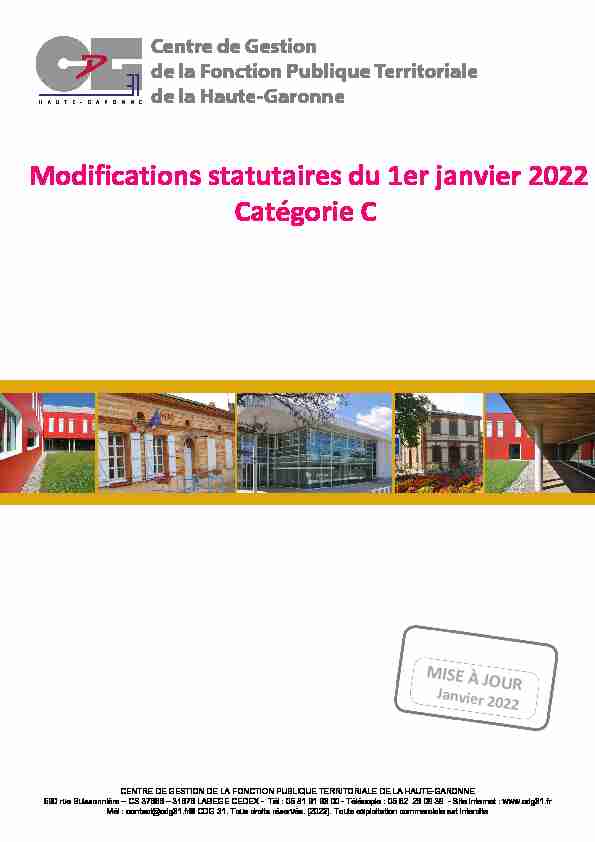 Modifications statutaires du 1er janvier 2022 Catégorie C