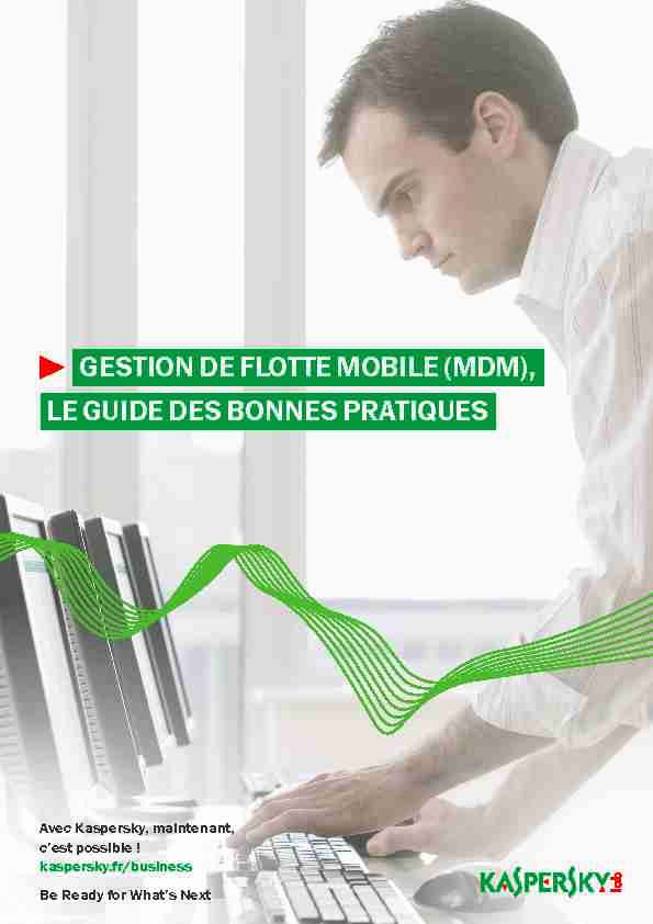 GESTION DE FLOTTE MOBILE (MDM) LE GUIDE DES BONNES