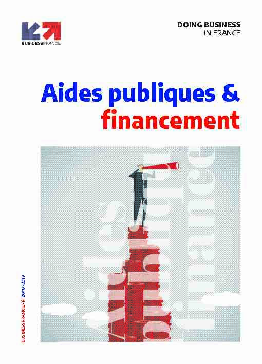 Doing Business in France - Aides publiques & financement