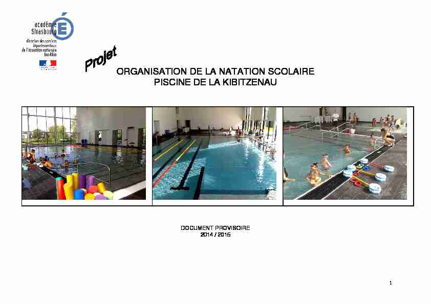 Organisation de la natation scolaire Kibitzenau 2014 17 12 2014