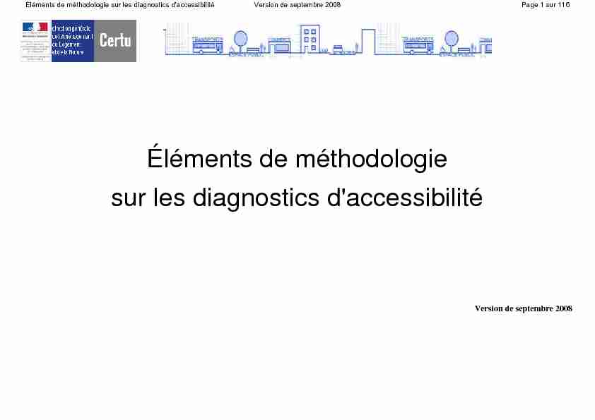 Éléments de méthodologie sur les diagnostics daccessibilité
