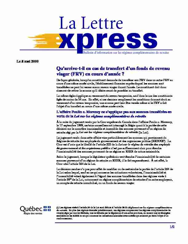 La Lettre express 8 mai 2000