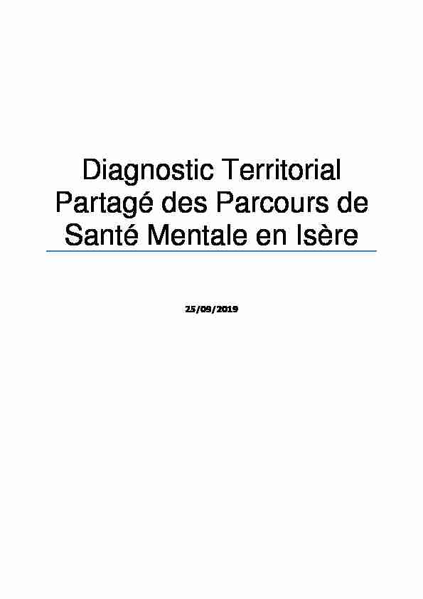 Diagnostic Territorial Partagé des Parcours de Santé Mentale en Isère