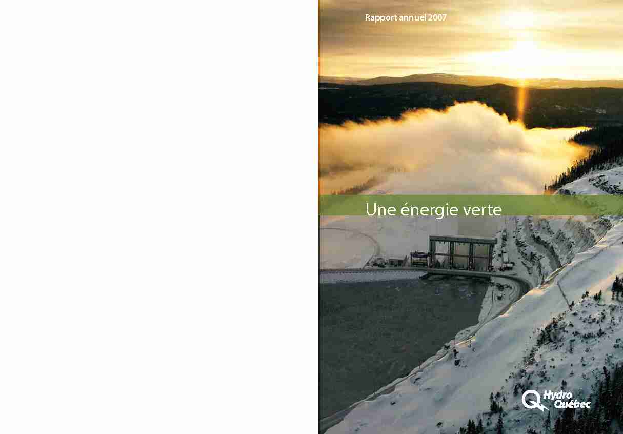 Rapport annuel 2007 - Hydro-Québec