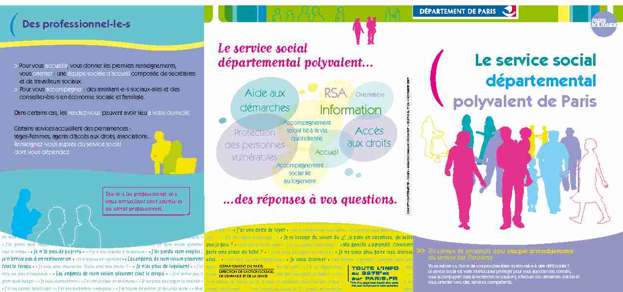 Le service social départemental polyvalent de Paris