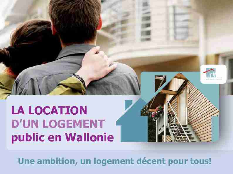 [PDF] LA LOCATION DUN LOGEMENT public en Wallonie - DisCRI ASBL