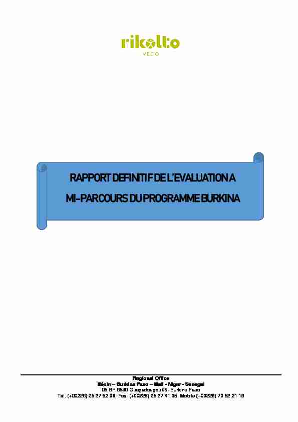 [PDF] RAPPORT DEFINITIF DE LEVALUATION A MI  - Rikolto