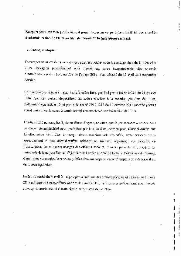 [PDF] rapport_du_jury_aae_2016pdf - Ministère des Solidarités et de la