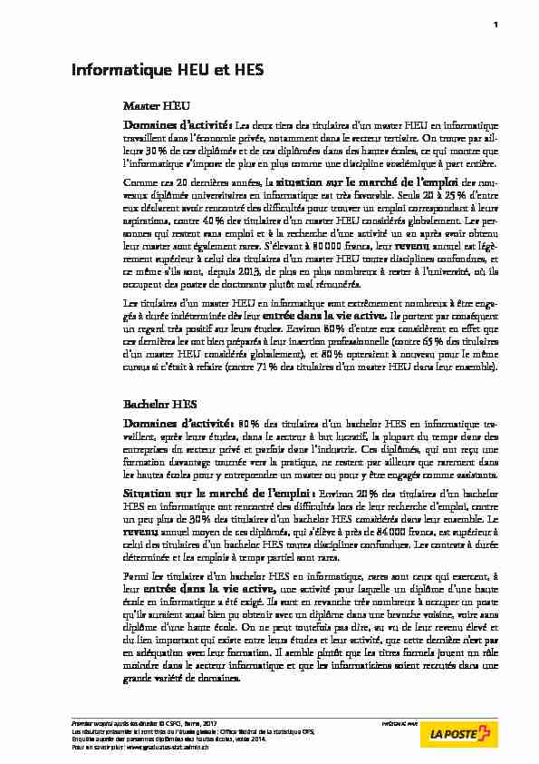 [PDF] Informatique HEU et HES - Orientationch