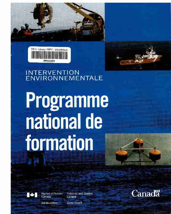 Intervention environnementale: Programme national de formation