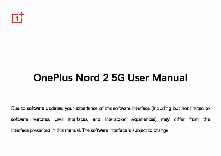 OnePlus Nord 2 5G User Manual