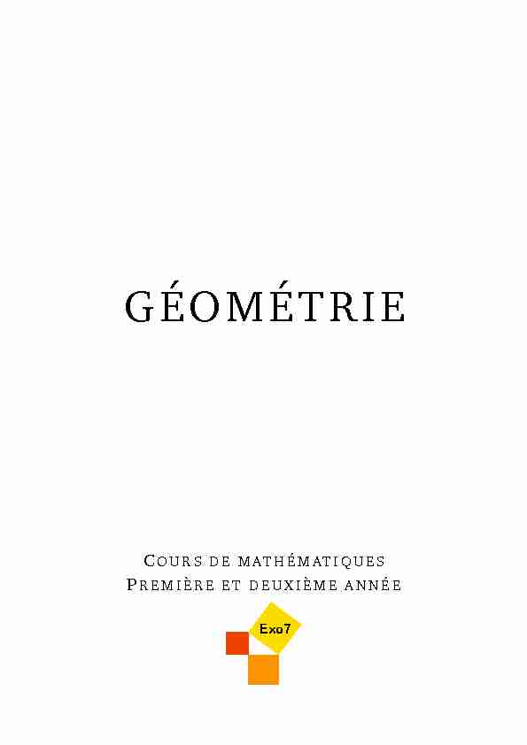 [PDF] Géométrie - Exo7 - Cours de mathématiques