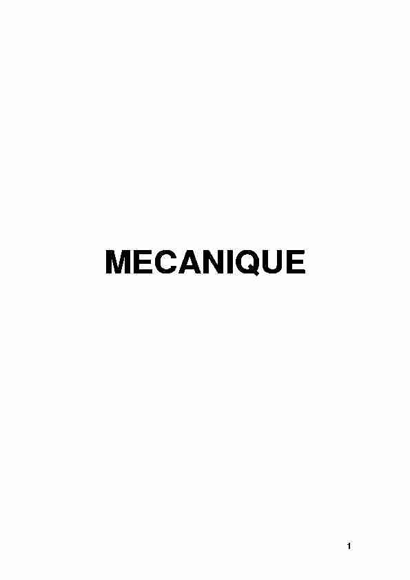 [PDF] MECANIQUE