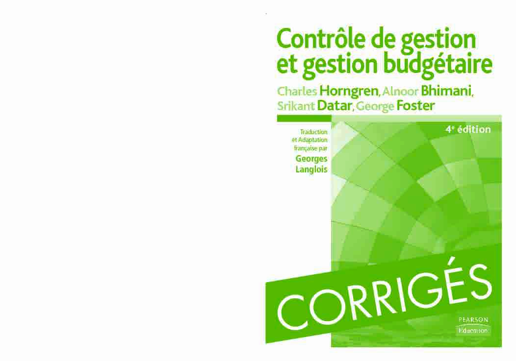 [PDF] Contrôle de gestion et gestion budgétaire - ACCUEIL