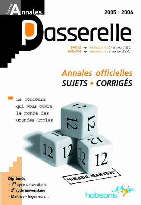 [PDF] Annales officielles SUJETS • CORRIGÉS - Dimension-Commerce