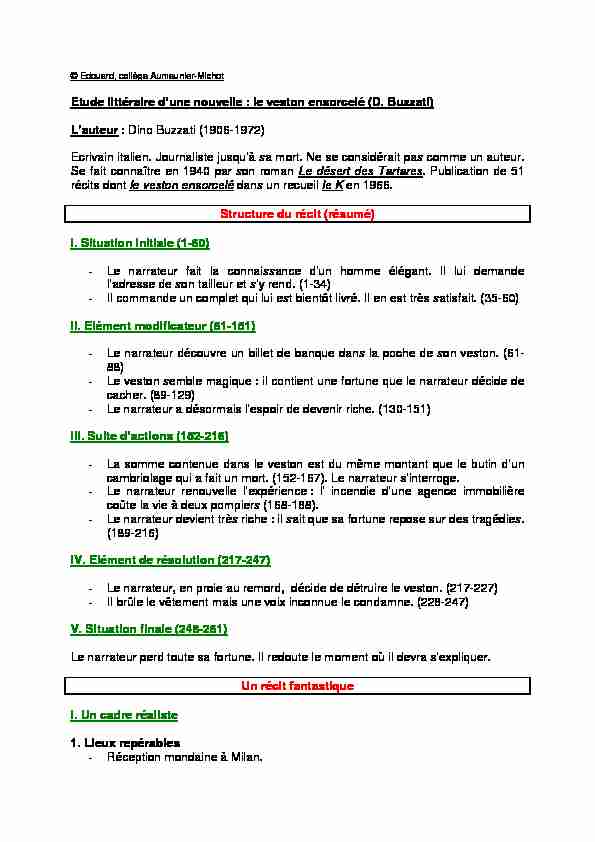 [PDF] le veston ensorcelé - Collège Aumeunier-Michot