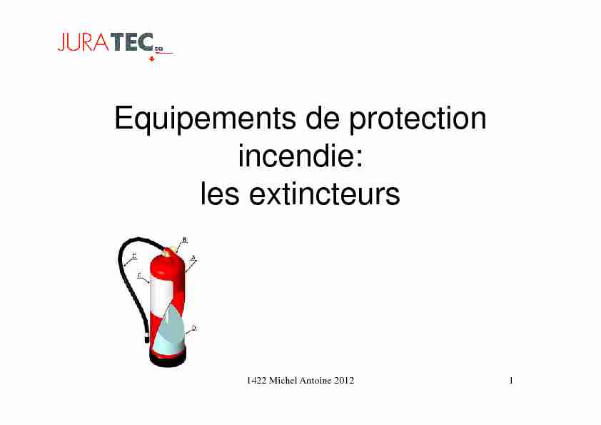 Equipements de protection incendie: les extincteurs