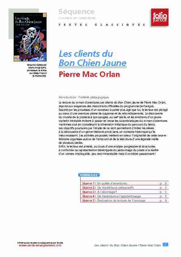 [PDF] Les clients du Bon Chien Jaune - Cercle Gallimard de lenseignement