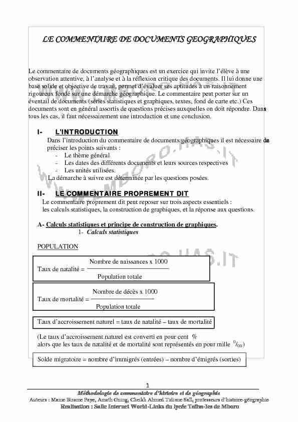 [PDF] formule geographie - Sénégal Education