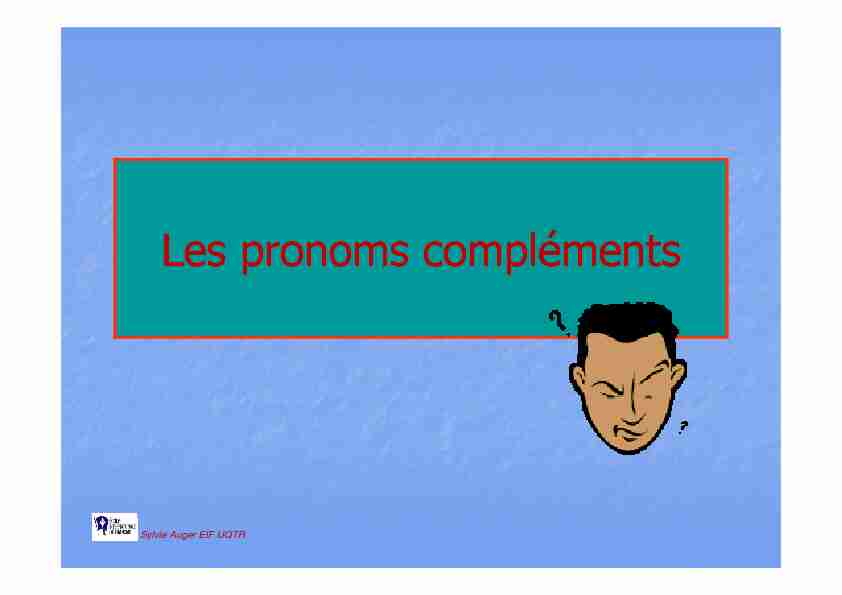 [PDF] Les pronoms personnels compléments
