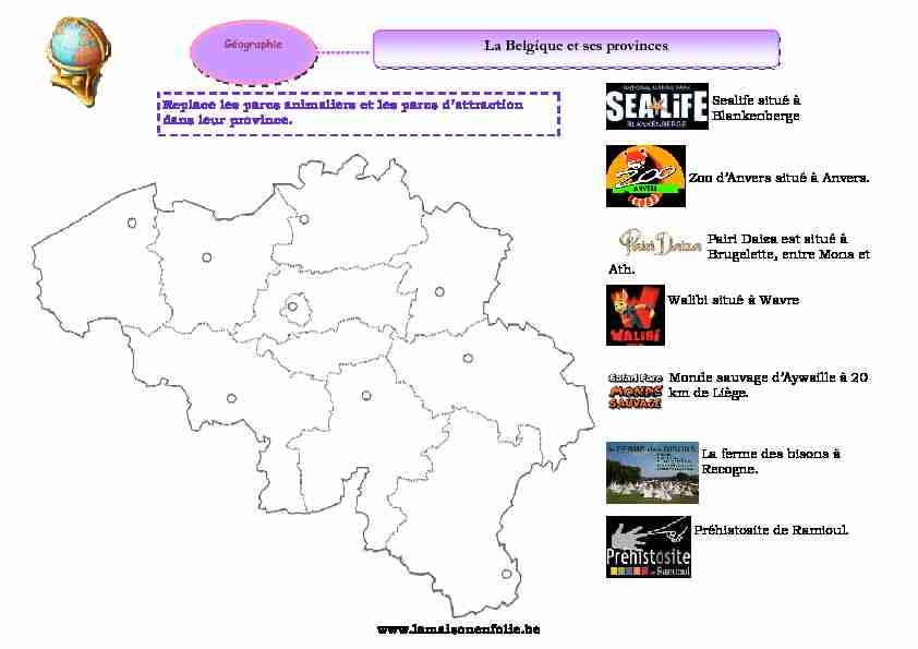 [PDF] la Belgique et ses provinces