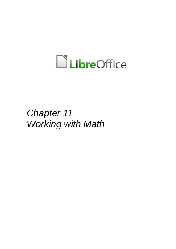 Chapter 11 Working with Math - University of Pittsburgh