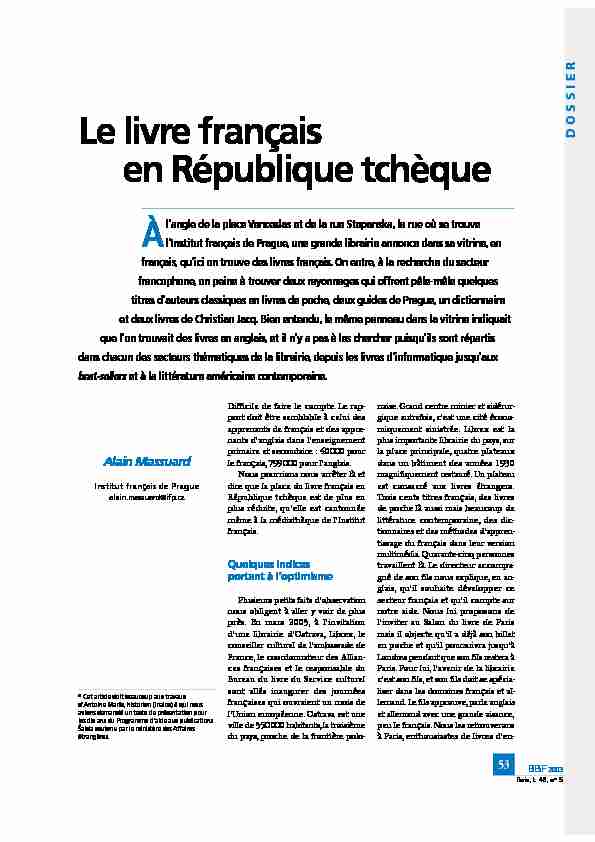 [PDF] Le livre français en République tchèque - Enssib