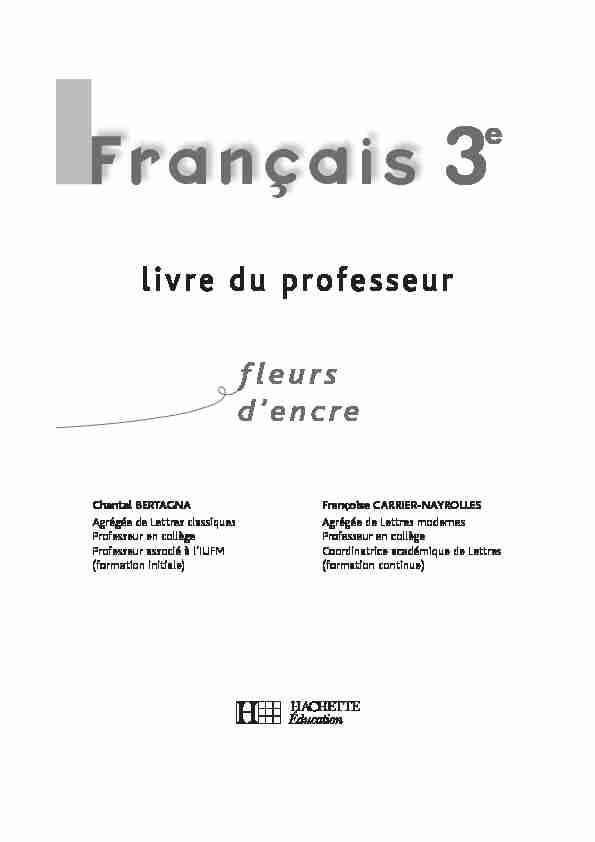 [PDF] livre du professeur fleurs dencre - Projectibles
