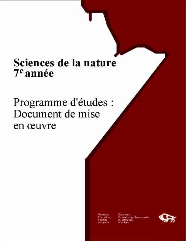 [PDF] Document complet - Sciences de la nature, 7e année, programme d