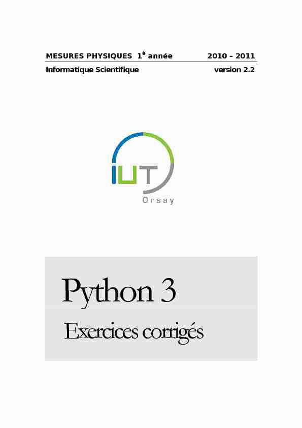exercices-python3pdf - Gilles HUNAULT