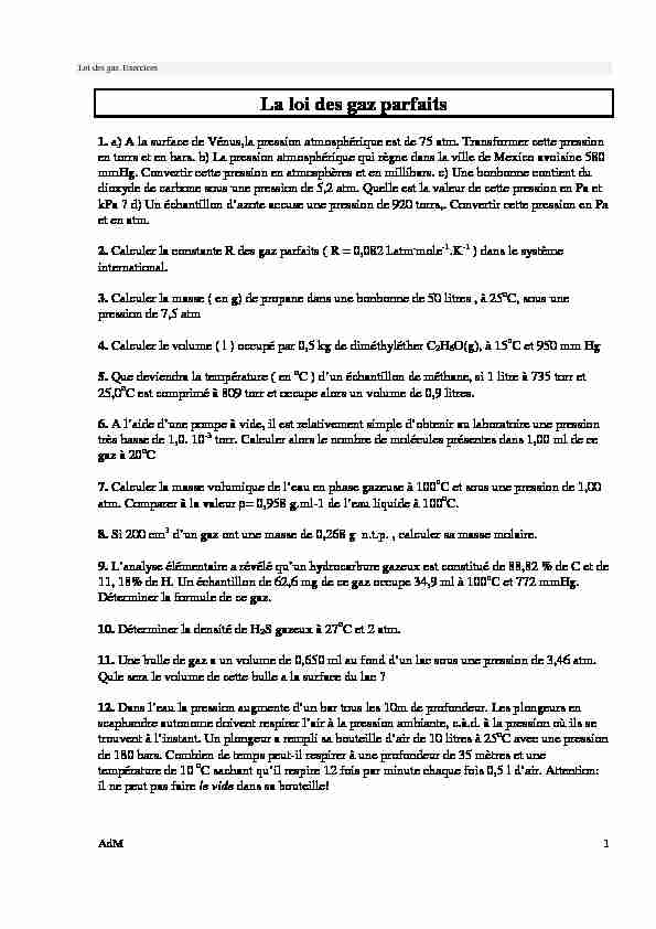 [PDF] La loi des gaz parfaits