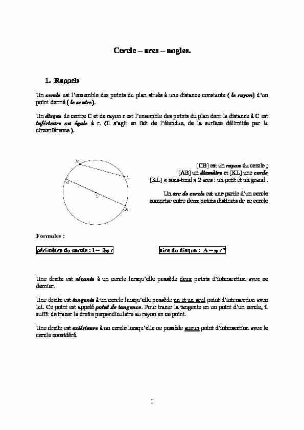 [PDF] Cercle – arcs – angles