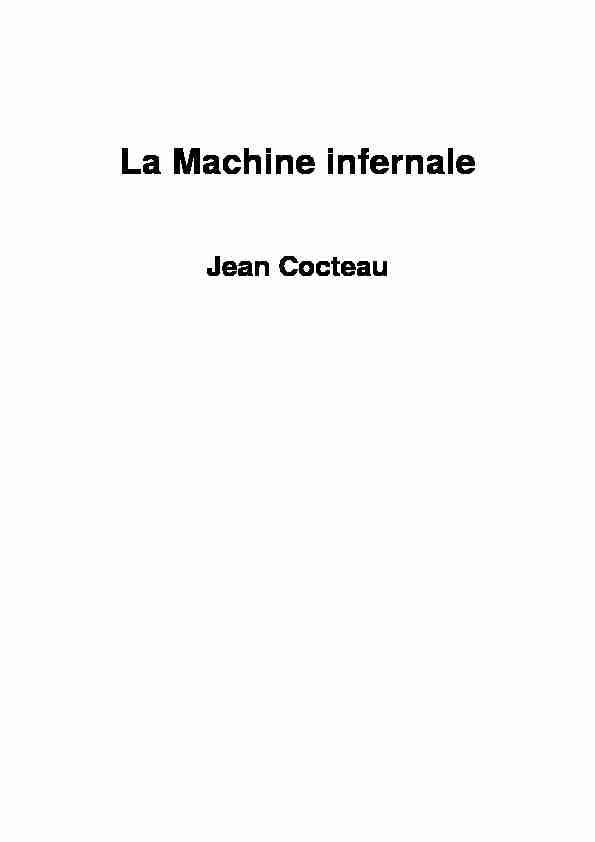 [PDF] Jean Cocteau, La Machine infernale