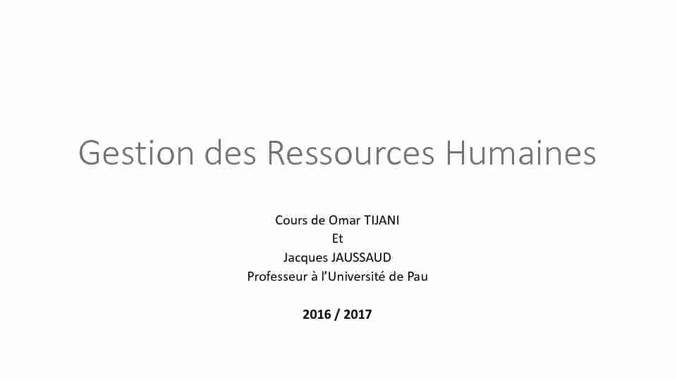 [PDF] Gestion des Ressources Humaines - WordPresscom
