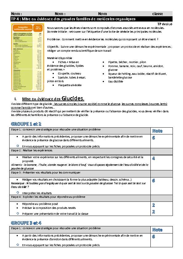 [PDF] Glucides - SVT au Lycée Maupassant