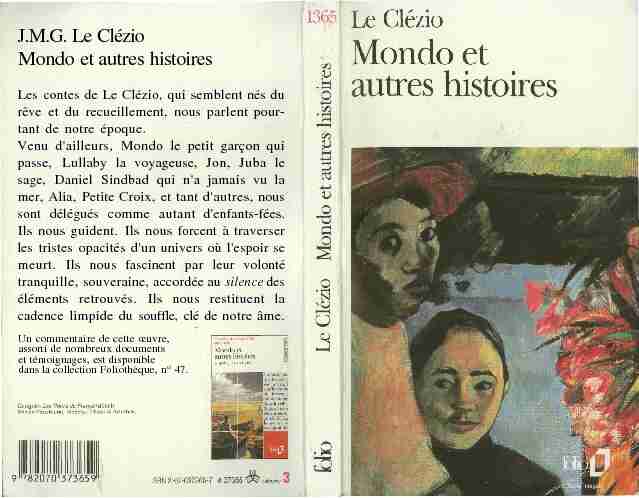 J.M.G. Le Clézio Mondo et autres histoires