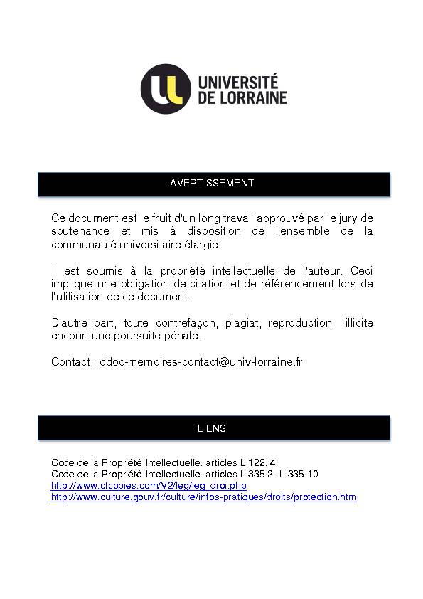 [PDF] Modèle mémoire Master - Université de Lorraine