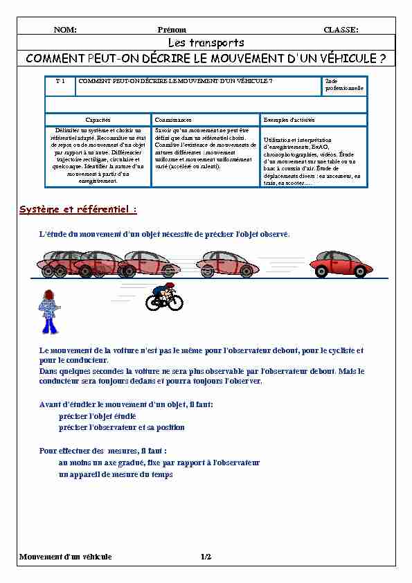 [PDF] Les transports COMMENT PEUT-ON DÉCRIRE LE MOUVEMENT D
