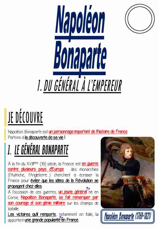 Napoléon Bonaparte (CM/Histoire) - laclassebleue