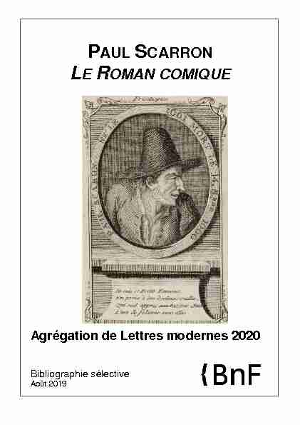 PAUL SCARRON LE ROMAN COMIQUE - bnffr