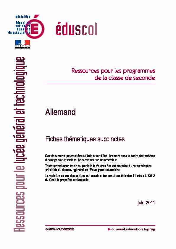 LyceeGT Ressources LV 2 fichesthematiques allemand couv