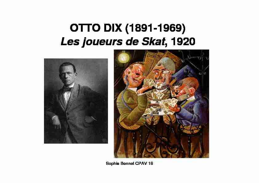 [PDF] OTTO DIX (1891-1969) Les joueurs de Skat, 1920