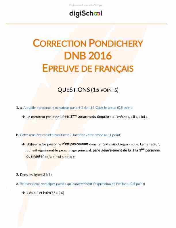 correction pondichery dnb 2016 epreuve de français