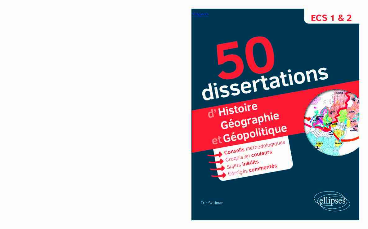 50 dissertations dhistoire géographie et géopolitique - sujets inédits