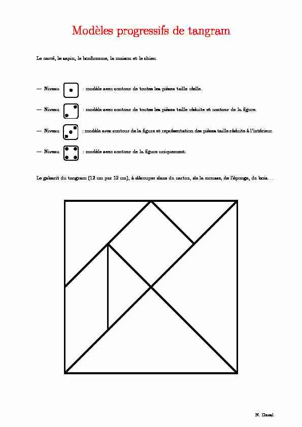 Modèles progressifs de tangram - univ-reunion.fr