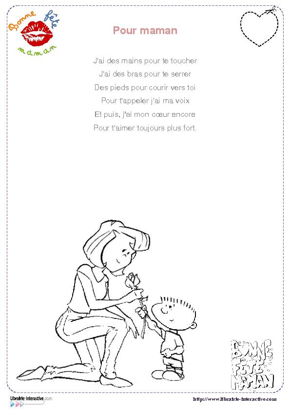 poésies fête des mères - Pour maman