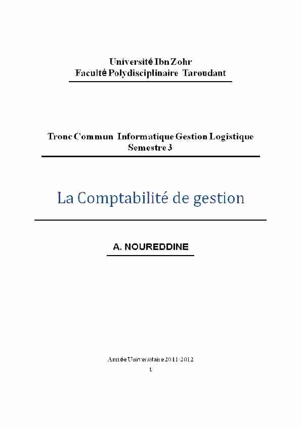 [PDF] Cours comptabilité analytique - 9alami