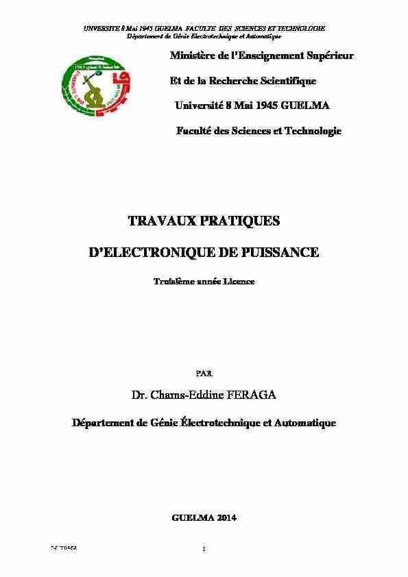 [PDF] TRAVAUX PRATIQUES DELECTRONIQUE DE PUISSANCE